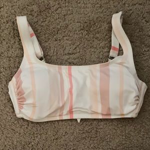 Striped pastel swim suit top D/DD bottom S